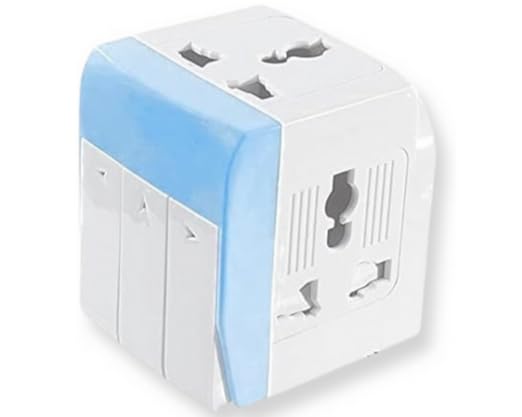 ARK TEC 13A Multi-Plug UK UAE Adapter Fused 3-Way Universal Sockets with 3-way Switch, 1 Year Warranty