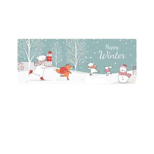 Image of Polyester Printed Split Ac Cover Indoor Unit For 1.5 Ton Capacity AC, Inner Unit Ac Cover, All Weather Cover /Attractive Digital Prints /Dustproof /Water Resistant Split Ac Cover (Happy Winter)