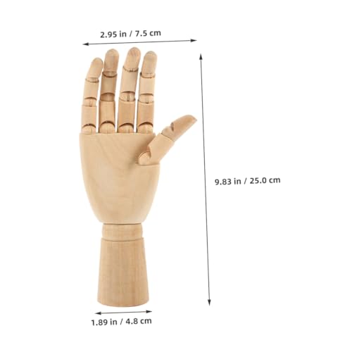 Gogogmee Sketch Art Hand Poseable Figure for Drawing Artist Drawing Wood Hand Model Movable Joint
