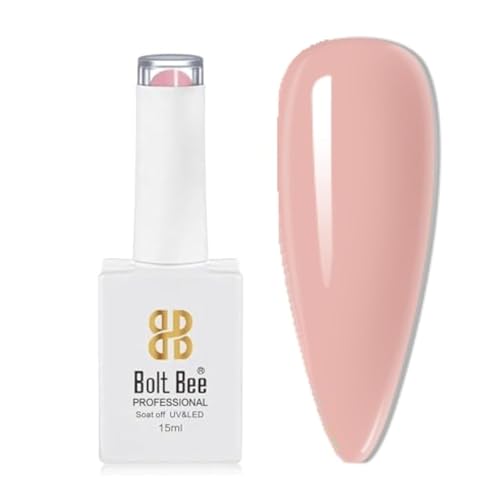 Image of Bolt Bee Peach Color Gel Nail Polish Soak Off UV Gel DIY at Home Manicure Salon Nail Art (4, 15ml)