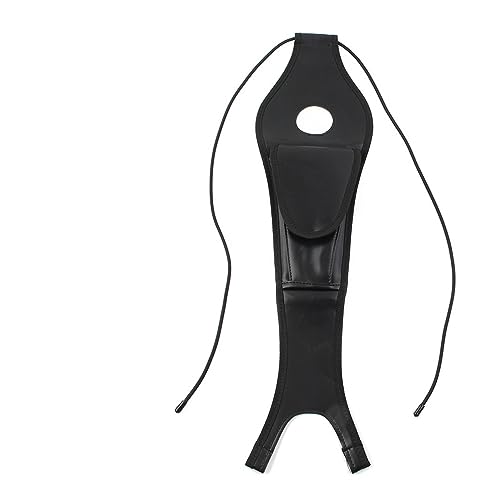 PRIMUZ Schwarze Motorrad-Latzhose aus PU-Leder mit Tasche, kompatibel mit Sportster 1200 ab 2004