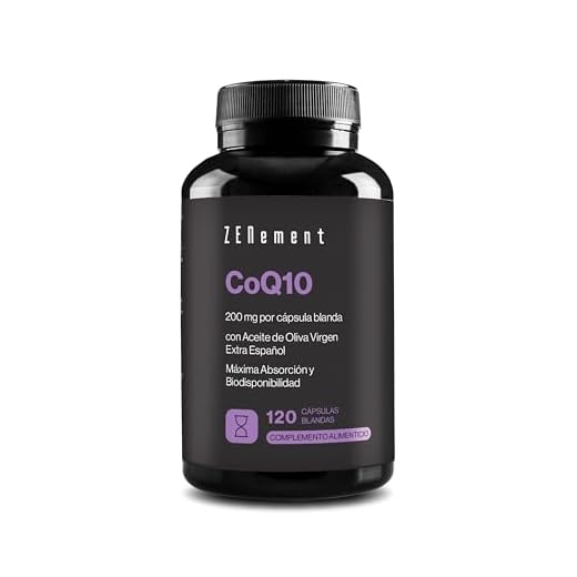Coenzima Q10 200mg, 120 Cápsulas | Máxima Absorción y Biodisponibilidad | 100% Natural CoQ10, No GMO, Sin Gluten