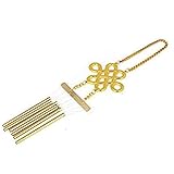 風水グッズ 銅製 六管 風鈴 如意結び ウィンドベル ウィンドチャイム 風水 置物 飾り物 開運祈願グッズ 赤い糸ブレスレットが付け