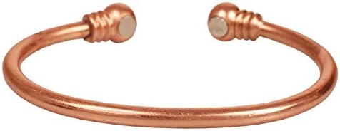 Touchstone Indian Handcrafted Copper Bracelet Peace Chakra Yoga Meditation Mantra Jewelry Cuff for Women and Men.