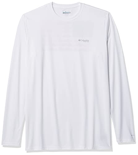 Columbia Terminal Tackle PFG T-Shirt de Pêche Blanc Bleu Marine pour Homme en Taille 6X Big