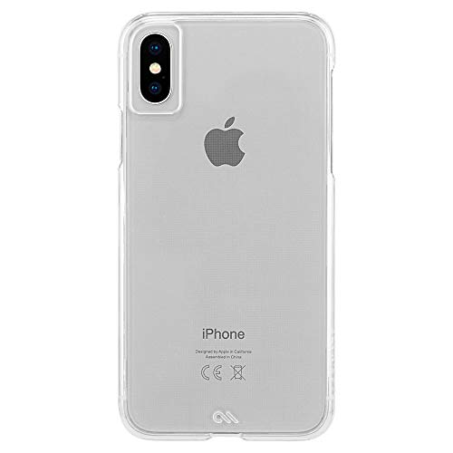 Coque Apple iPhone XS X Case-mate transparente fine et rigide Barely There
