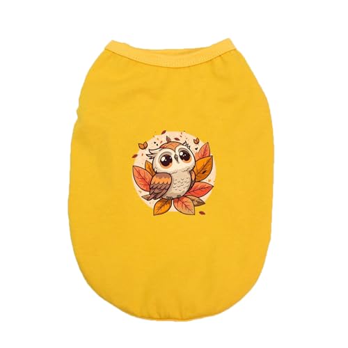 ZSDGBZ 犬服 Tシャツ 春夏 小型犬 ペット服 袖なし タンクトップ 超小型犬 4XL 子犬 かわいい ドッグウェア イエロー 通気性メッシュ 可愛い おしゃれ 犬用コスチューム 柔らかい 洋服 涼やか お出掛け用 散歩