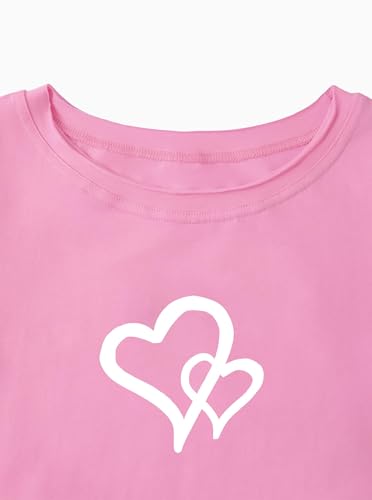 Image of Girls' Graphic Tees Summer Cute Tops Casual Short Sleeve Crew Neck T Shirts