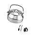WeiLaiKeQi Stainless Steel Kettle, Camping Kettle Teapot, Compact Outdoor Large Capacity Mini Portable Kettle, Silver