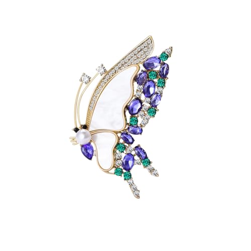 Image of Animal Brooch for Women Zirconia Rhinestone Abalone Shell Animal Lapel Pin Christmas Birthday Holiday Gift for Wife Mother Girlfriend Daughter