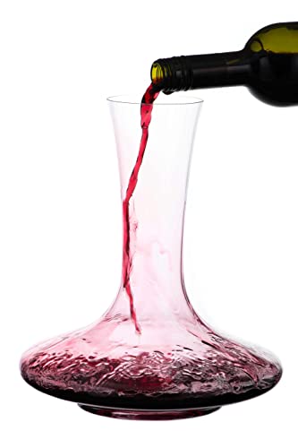 Wine Carafe 'Auris' - Crystal Wine Carafe | Wine Aerator with Wide Base Perfect Wine Lover - 1500ml