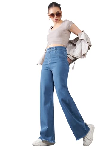 Image of Dolce Crudo Boot Cut High Rise Cropped Jeans for Women