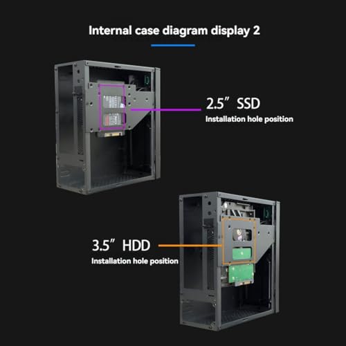 Mini Châssis PC de Bureau en Acier - Boîtier Informatique Portable Compact