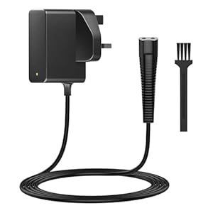 12V Shaver Charger Compatible with Braun Series 1, 3, 5, 7, 9 Trimmer Beard 3 Pin Chargers Power Lead 5544, 5409, 7220, 5377, Epilatpower or Silk-Epil 9, 7, 5, Razor (Not Fit for All-in-one trimmer)