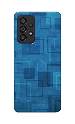 Image of Printed Hard Back Cover Case for Samsung Galaxy A53 5G Back Cover (Plain Azure Blue) -702