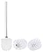 Produktbild BadeStern Zubehör zu WC Bürsten: Bürsten-Stiel und 3 Wechsel-Aufsätze mit Ø 8 cm, Edelstahl/weiß (Badezimmer-WC-Sets)