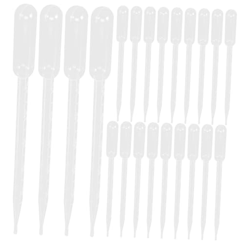 TOVINANNA 100pcs Dropper Essential Oils Pipettes Transfer Pipettes Scientific Experiment Pipettes Graduated Pipets Pipettes for Laboratory Shot Straw Plastic Graduated Tube 3ml Pipette White