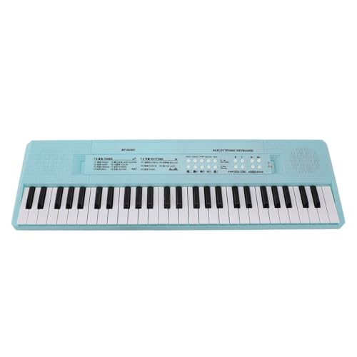 Keyboard Piano 54 Key Piano Music Keyboard with USB Power Cable and USB Power Cable, Plastic Electric Piano Keyboard for Beginner Boys Girls (Blue)