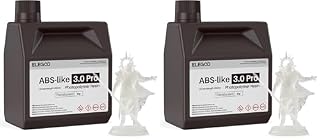 ELEGOO ABSライク3.0 Pro 3Dプリンター用レジン 半透明 高速硬化 高精度 非脆性 耐傷性があるLCD/DLP 3Dプリント用405nm UV硬化型フォトポリマー樹脂 LCD ABS 3.0 Pro レジン2000g (× 2)