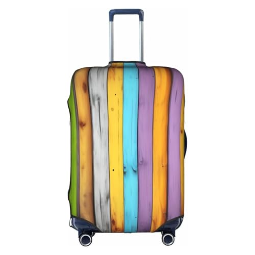 Carpentry Oak Timber Print Luggage Cover For Suitcases, Travel Case Protector, Simple & Convenient Installation