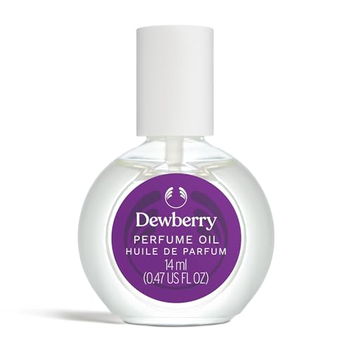 The Body Shop Dewberry Perfume Oil 14ml Concentrated Long Lasting Fragrance for Pulse Points Fruity Floral Retro Scent with Cedarwood and Musk Compact Travel Friendly Nostalgic Fragrance Oil