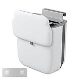 SternSinn Mülleimer Wandmontage, 10L Mülleimer Hängend mit Deckel, Mülleimer zum Aufhängen mit Haken, Faltbare Wandmülleimer für Küche, Badezimmer, Wohnmobil und Schränken (Weiß)