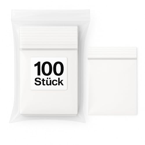 Weedness Druckverschluss-Beutel 4 x 4 cm 100 Stück EXTRA DICK Wiederverschließbare Baggys - Zipper Plastik Tütchen Tüten Klein Baggies Zip Poly Bag