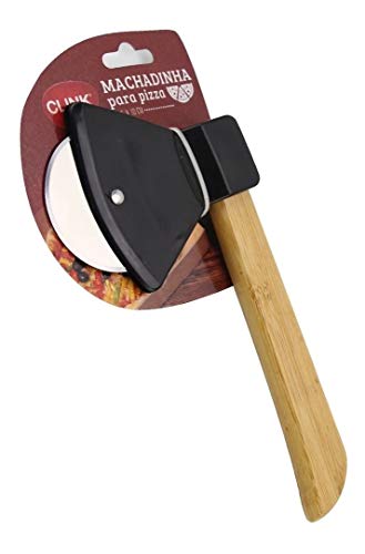 Cortador De Pizza Machadinha Bambu E Inox