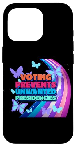 Carcasa para iPhone 16 Pro 70s Retro Voting Prevents Unwanted Presidencies