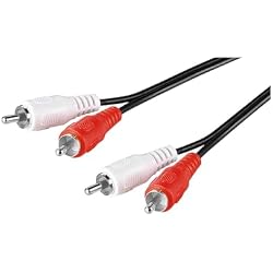 Wentronic 50028-GB 1.5m Audio Video Cable 2 x RCA Plug to 2 x RCA Plug