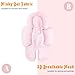KAKIBLIN Infant Car Seat Insert, Carseat Head Insert & Body Support for Newborn, 2-in-1 Reversible Newborn Car Seat Cushion, Soft Stroller Insert for Car Seats, Bouncer, Strollers, Swing (Pink)