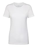 Next Level Apparel Women's Crewneck Short Sleeve T-Shirt, M, WHITE