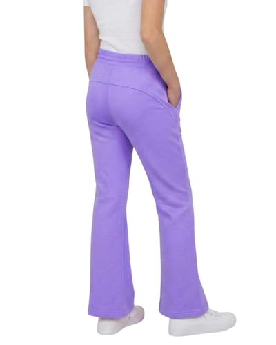 Image of WELAKEN Girls Sweatpants for Casual & Athletic - Kids Flared Pants Bell-Bottom Trousers with Pockets