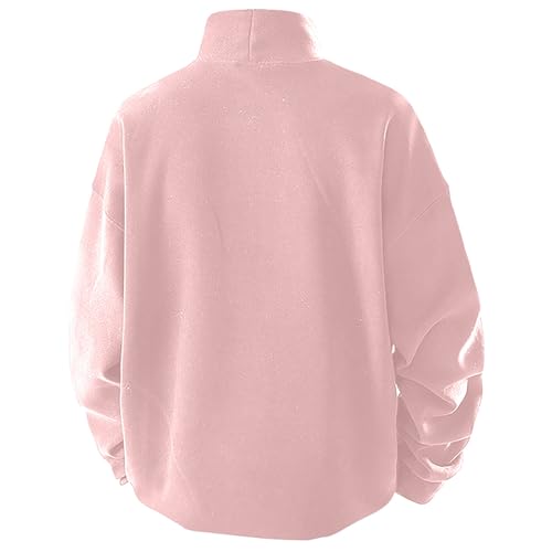 Men's Fleece Sweater Mock Neck Long Sleeve Sweaters Solid Color Casual Fall Winter Warm Pullover Tops3