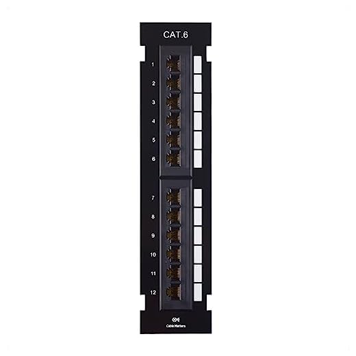 Cable Matters UL Listed 12-Port Cat6, Cat 6 Vertical Mini Patch Panel with 89D Bracket