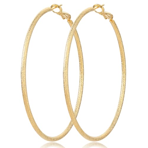 14K Gold Hoop Earrings for Women Stunning Oversized Gold Hoop Chunky Earrings for Women Elegant Thin Gold Hoops