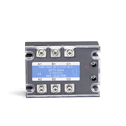 Relais statique triphasé SSR 60A AA avec dissipateur thermique en aluminium pour contrôle AC AC