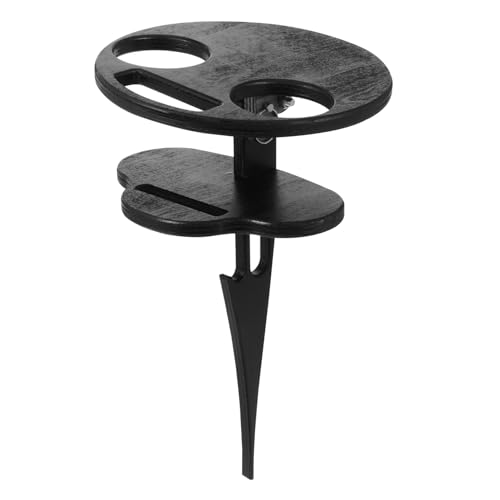 Table à vin pliante extérieure compacte avec support verre pour plage