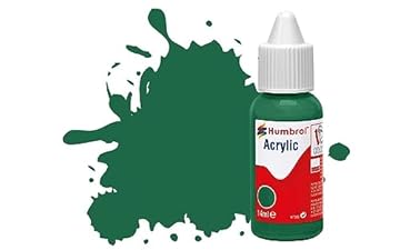 Humbrol Model Paint - DB0030 No 30 Dark Green Matt (14ml) - Acrylic for Models, Plastic, Metal, Wood, Glass, Ceramics - Hobby Touch Up Bottle for Craft Kits