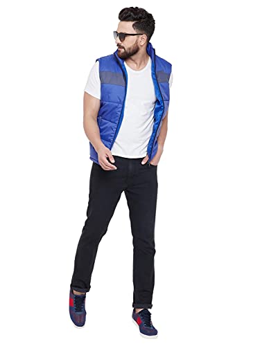 Image of Billford Men's Sleeveless Nylon Quilted Bomber Jacket, Royal Blue 2XL