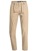Indicode Herren Veneto Stoffhose aus Leinen & Baumwolle | Leinenhose Freizeithose Männer Cornstalk, S – Ansicht 6