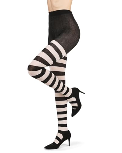 MeMoi Grand Stripe Cotton Blend Sweater Tights