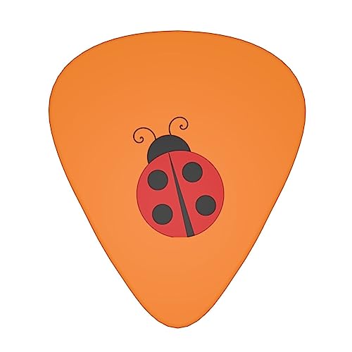 Ladybug Lot de 12 médiators tendance et durables dans une boîte pour ukulélé guitare électrique basse - Les Beatles, Paul McCartney, John Lennon, RIngo Starr, George Harrison Ladybug Lot de 12 médiators tendance et durables dans une boîte pour ukulélé guitare électrique basse
