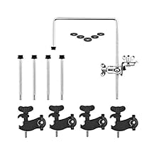 Microphone Mount - Suitable for microphones to position them properly in a drum or percussion setup Included - 1 MC-MRBD microphone holder, 4 RIMCLAMP-2 clamps, 4 MC-MR1-S rods, and 1 MRCN5 washer Versatile Mounting - This microphone clamp set can be...
