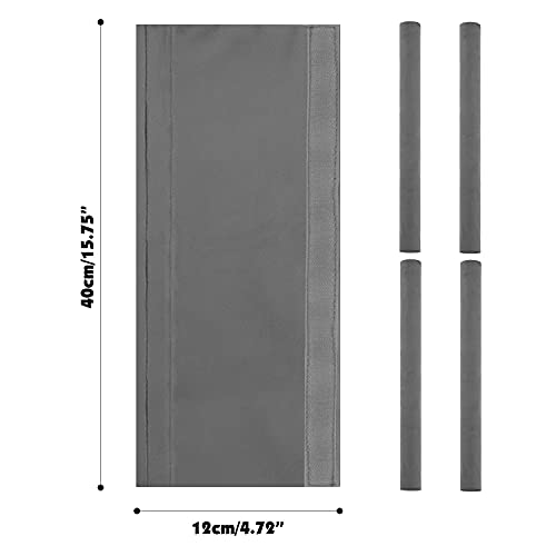 Image of Nuovoware Refrigerator Door Handle Covers Set of 4, Keep Kitchen Appliance Fridge Oven Microwave Dishwasher Clean,Protect Antiskid Washable Decor Cloth,Keep Off Smudges Fingerprint Oil Stain, Gray