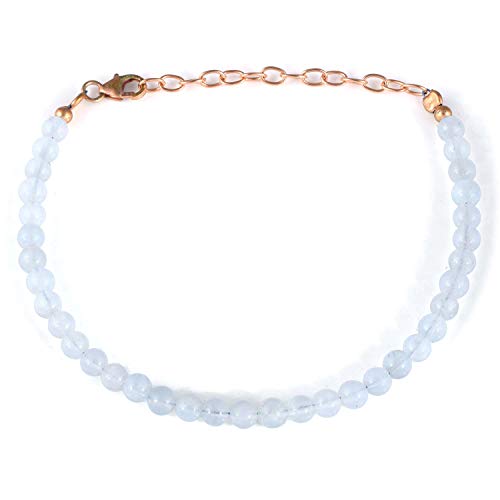 Bracelet en aigue-marine 4.5mm | Un cadeau d'anniversaire symbolique
