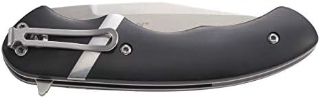 CRKT Snarky EDC Folding Pocket Knife: Everyday Carry, Flat Ground Recurve Blade, Flipper Open, Liner Lock, POM with Stainless Inlay, Deep Carry Pocket Clip 7280
