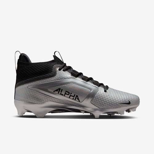 Nike Alpha Menace 4 Elite Saquon Barkley Football Cleats (Black/Wolf Grey/Metallic Silver)3