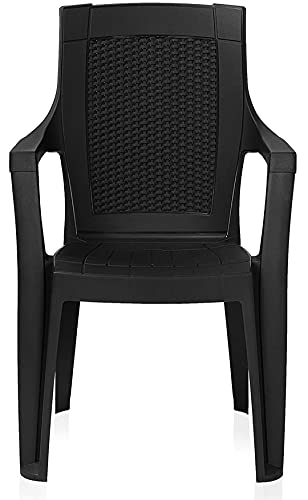 Image of Mystique High Back Chair with Arm (Iron Black) by RV Enterprises (2PC Combo)