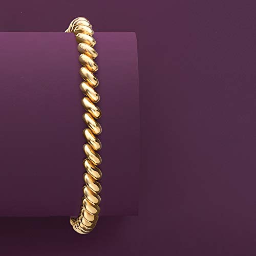 Ross-Simons Italian 18kt Gold Over Sterling San Marco Bracelet4